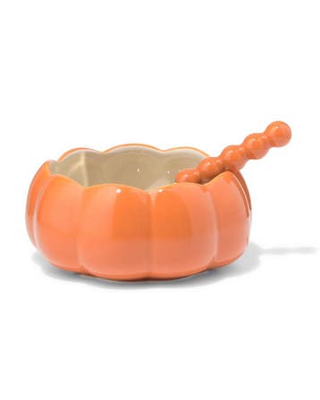 HEMA Soepkom 11.5x5cm keramiek pompoen, Verzenden, Nieuw