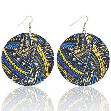 Wooden earrings | Ancient Disk, Ophalen of Verzenden, Nieuw
