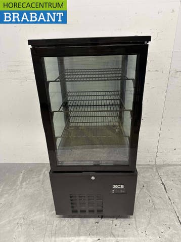 HCB Koelvitrine Gebaksvitrine Zwart 130 liter 230V Horeca, Ophalen of Verzenden, Nieuw in verpakking