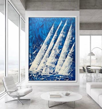 Ewa Kaczmarek EK.art - White Sails – Ocean Fury XXL