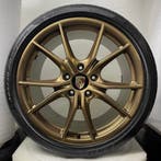 Porsche 9912/4 ORIGINELE 20inch Carrera S IV Goud met banden, Ophalen, Gebruikt, Banden en Velgen, 305 mm