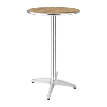 Statafel | Hout/Aluminium | Essenhout Blad | Aluminium Frame, Verzenden, Nieuw in verpakking