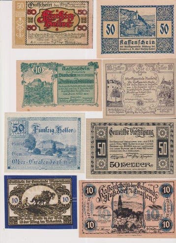 Oostenrijk. - 100 Notgeldscheine 1920s (Zonder