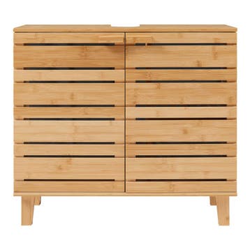 Wastafelonderkast Epind bamboe naturel 60x66x30 cm [en.casa], Verzenden, Nieuw
