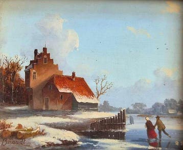 Hollandse School (XX), gesigneerd Brand - Winter