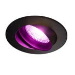 Zigbee smart Inbouwspot Zwart 4.7W | Rond | 73 mm, Ophalen of Verzenden, Nieuw, Plafondspot of Wandspot, Led