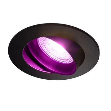 Zigbee smart Inbouwspot Zwart 4.7W | Rond | 73 mm, Huis en Inrichting, Ophalen of Verzenden, Nieuw, Plafondspot of Wandspot, Led