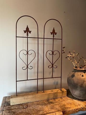 Raamscherm XL op houten voet, Huis en Inrichting, Woonaccessoires | Overige, Ophalen, Nieuw, Metaal
