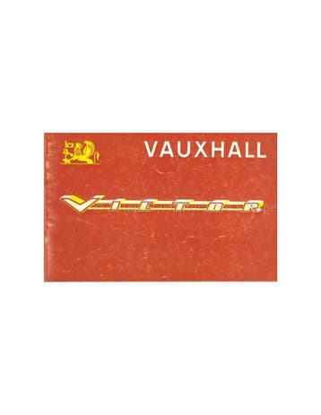 1962 VAUXHALL VICTOR INSTRUCTIEBOEKJE NEDERLANDS