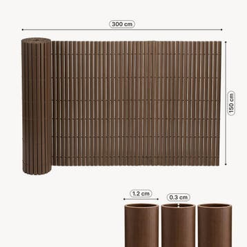 Flexibele tuinscherm Hidden balkonscherm PVC 150x300 cm brui, Verzenden, Nieuw