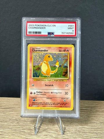Pokémon - 1 Graded card - Charmander #001 Foil, Holo - PSA 9, Nieuw