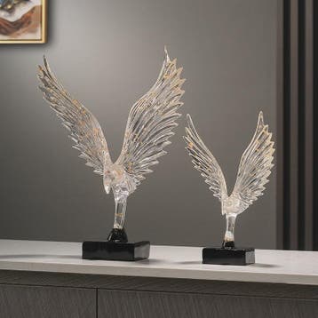 Abstracte Gouden Adelaar Sculptuur - Decoratieve Hars Beeldj, Verzenden, Nieuw