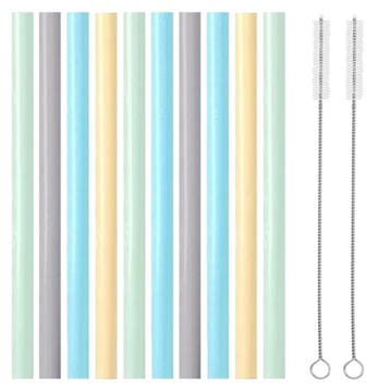 Fako Bijoux - Siliconen Rietjes XL Set -  10 Herbruikbare XL, Verzenden, Nieuw