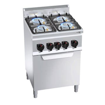 GGM Gastro | Gasfornuis - Lorenzo 600 - 600x600mm - 19,0 kW, Verzenden