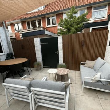 OP=OP Composiet Schutting Verticaal - 200 cm hoog, Kunststof, 1 tot 2 meter, 6 meter of meer, Nieuw