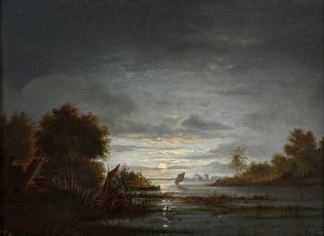 Jacobus Theodorus Abels (1803–1866) - Rivierlandschap bij