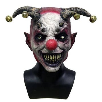 Horror Clown masker Jingle Hell, Verzenden, Nieuw