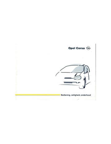 1998 OPEL CORSA INSTRUCTIEBOEKJE NEDERLANDS