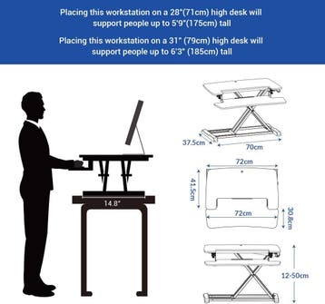 Monitor verhoger - Laptop verhoger - Bureau verhoger - 72x42, Diversen, Bureau-accessoires, Verzenden, Zo goed als nieuw