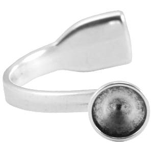 DQ metaal halve armband voor 12mm puntsteen Antiek zilver..., Ophalen of Verzenden, Nieuw, Overige typen