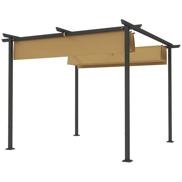 Pergola 3x3m Tuin Paviljoen Terrasoverkapping Van Metaal, Tu, Tuin en Terras, Planten | Bomen, Verzenden