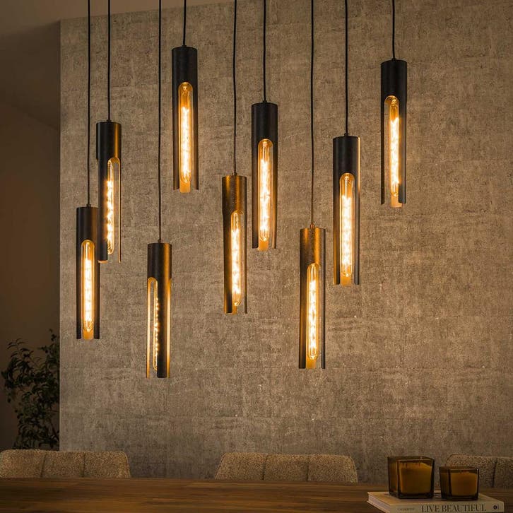 *WOONWINKEL* Hanglamp Met Buizen, Huis en Inrichting, Lampen | Hanglampen, Nieuw, Verzenden