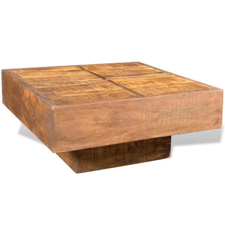 vidaXL Salontafel vierkant massief mangohout bruin, Huis en Inrichting, Tafels | Salontafels, Vierkant, Nieuw, Overige houtsoorten