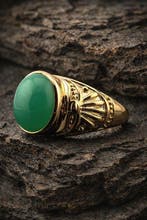 925 zilver - chrysoprase - Ring - Royal Green, Verzamelen