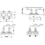 Spot Armatuur GU10 - Inbouwspot - Trion Kenan - Rechthoek -, Metaal of Aluminium, Nieuw, Ophalen of Verzenden, Led