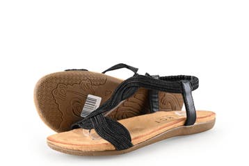 Dolcis Sandalen in maat 38 Zwart, Dolcis, Verzenden, Zwart, Sandalen of Muiltjes