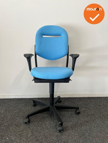 Ahrend 220 bureaustoel - 2D - nieuwe lichtblauwe stoffering, Werkplek, Ophalen of Verzenden, Gebruikt, Stoel