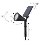 Solar LED spot Highlight Warm Wit - Voordeelset 3 stuks, Kunststof, Verzenden, Minder dan 50 watt, Staande lamp