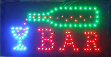Bar drank cafe LED bord lamp verlichting lichtbak reclamebor, Verzenden, Nieuw