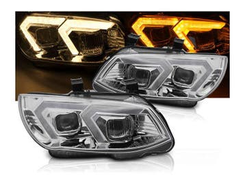 Xenon koplampen Yellow LED DRL Chrome geschikt voor BMW E92, Verzenden, Nieuw, Universele onderdelen