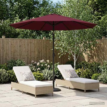 vidaXL Tuinparasol 230 x 230 cm Polyester Rechthoekig, Verzenden, Nieuw, 2 tot 3 meter
