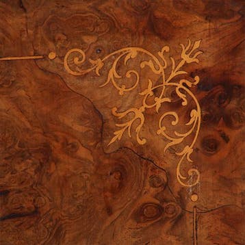 Blonde notenhouten credenza met kwartronde zijkasten ca 1850, Ophalen of Verzenden