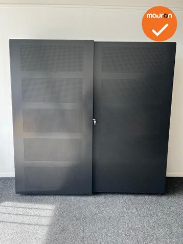 Ahrend schuifdeurkast - akoestisch - 195x160x45cm - Zwart, Werkplek, Ophalen of Verzenden, Gebruikt, Kast