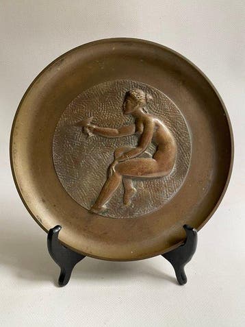 Ildfast - Bord - Brons, Antiek en Kunst