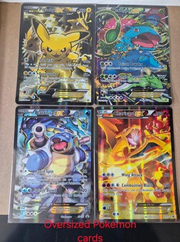 Pokémon - 4 Card - Pikachu, Venusaur, Blastoise, Charizard, Hobby en Vrije tijd, Verzamelkaartspellen | Pokémon, Nieuw