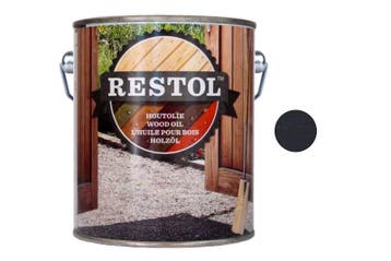 Restol Restol houtolie zijdeglans 2,5 liter, antraciet, Verzenden, Nieuw