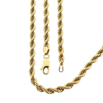 Gouden gedraaide schakelketting; 18 karaat; 46 cm, Ophalen of Verzenden, Gebruikt, Goud, Goud