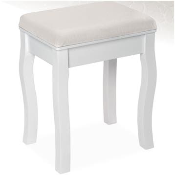 Hocker voor makeup-tafel rozenpatroon - wit, Verzenden, Nieuw