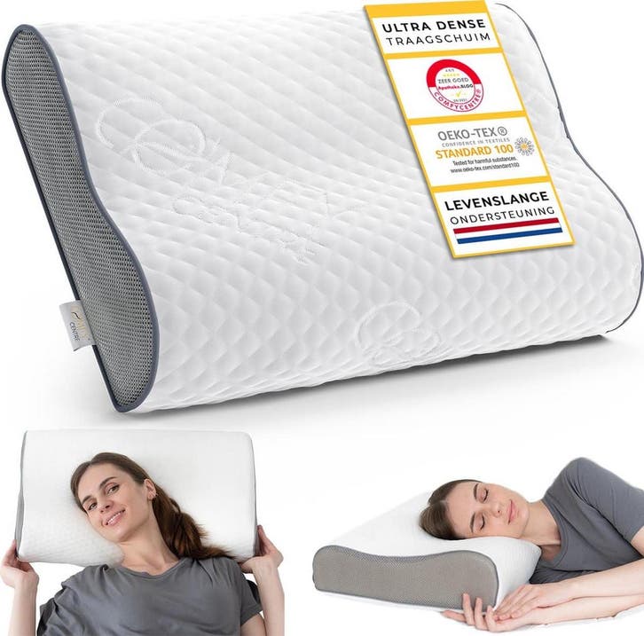 ComfyCentre Hoofdkussen - Traagschuim Kussen Tegen Nekpijn, Huis en Inrichting, Woonaccessoires | Kussens, Zo goed als nieuw, Ophalen of Verzenden