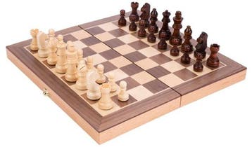 Schaakspel 33mm Veld - Opklapbaar Bord (30x30cm) | Engelhart, Hobby en Vrije tijd, Verzenden, Nieuw