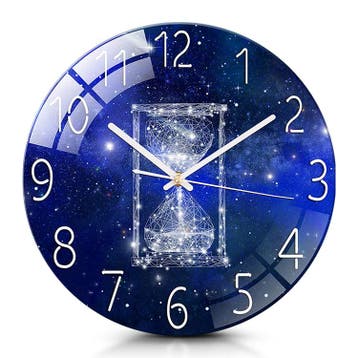 IvoQ Stille Wandklok Blauw Design Ø 30 cm, Verzenden, Nieuw