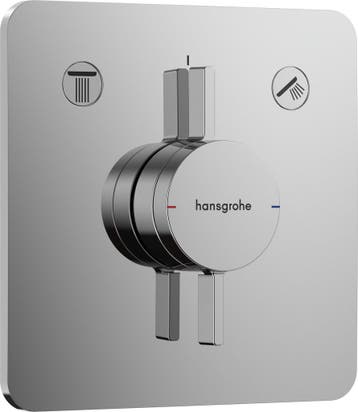 Hansgrohe DuoTurn Q kraan inbouw voor 2 functies, chroom, Doe-het-zelf en Verbouw, Sanitair, Ophalen of Verzenden, Nieuw, Chroom