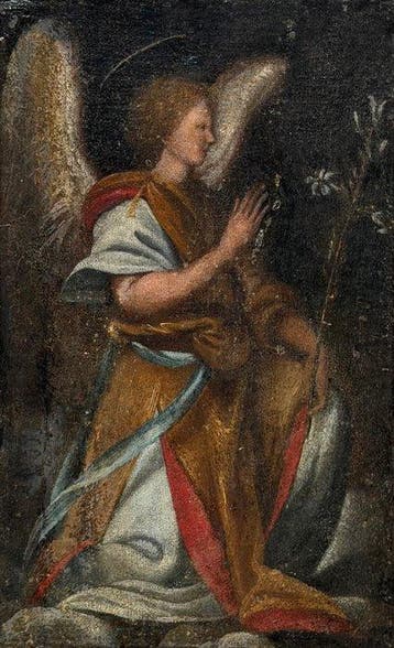 Italiaanse school (XVI) - Arcangelo Gabriele annunciante,