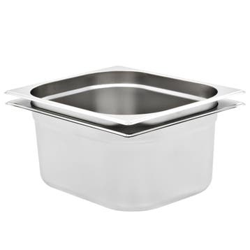 vidaXL Gastronormbakken 2 st GN 1/2 150 mm roestvrij staal, Verzenden, Nieuw