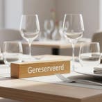 Oacklux Gereserveerd Bordje Eikenhout - Witte letters, Nieuw in verpakking