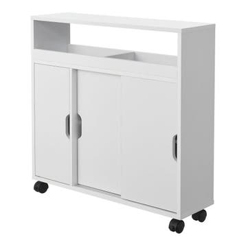 [en.casa] Badkamerkast Lumijoki niskast op wielen 71x70x20 c, Verzenden, Nieuw